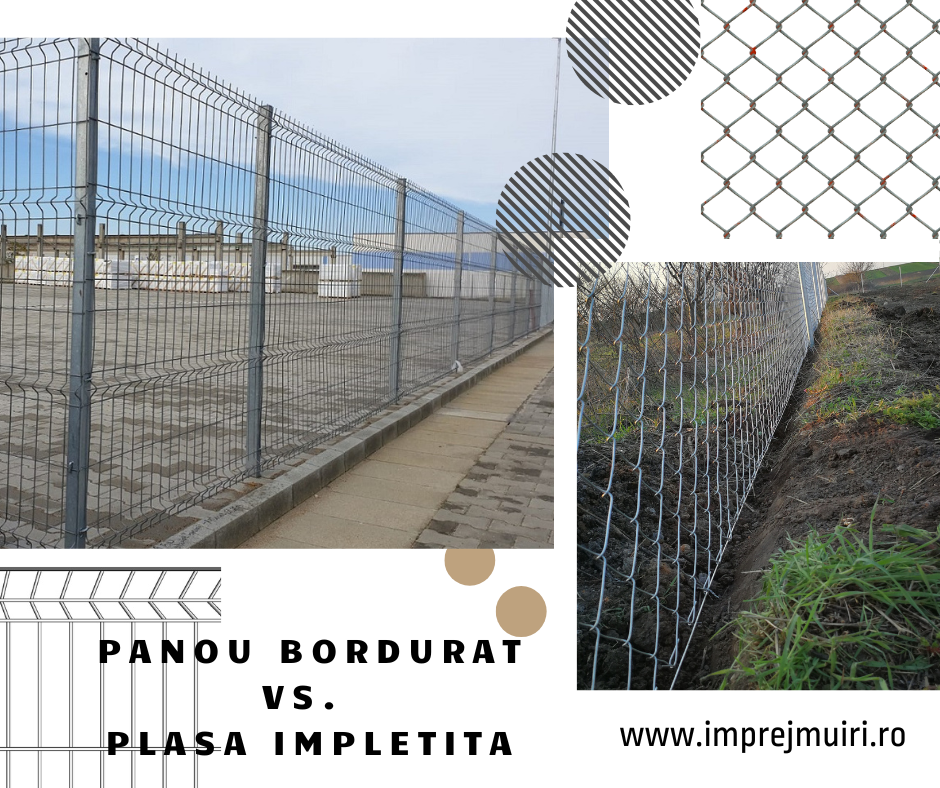 panou bordurat vs. plasa impletita